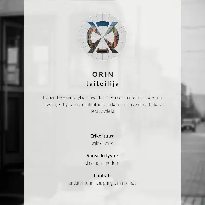 Dekorativní plakát černobílá tramvaj v centru města