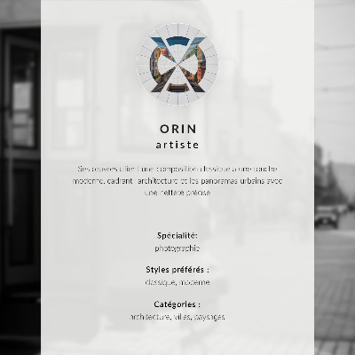 Dekorativní plakát Černá a bílá tramvaj v centru města