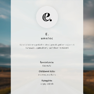 Nástěnný plakát Cesta podzimní plání pod modrou oblohou
