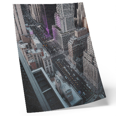 Nástěnný plakát Moderní mrakodrapy v ulicích New Yorku
