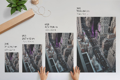 Nástěnný plakát Moderní mrakodrapy v ulicích New Yorku