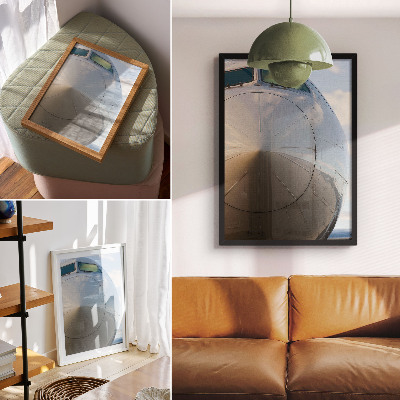 Plakát Detail elegantního letadla s kovovými detaily