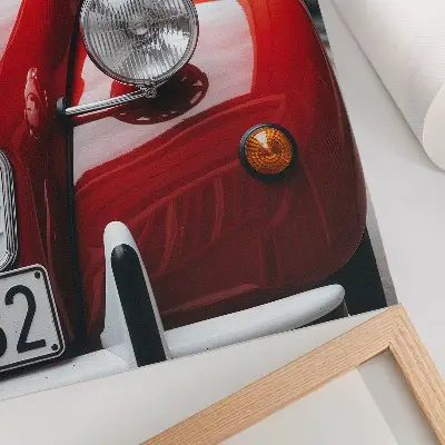 Plakátový obraz klasické auto s výraznými detaily v retro stylu