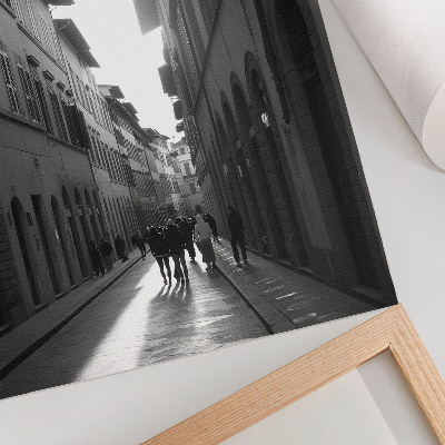 Dekorativní plakát Monochromatické kouzlo historické ulice
