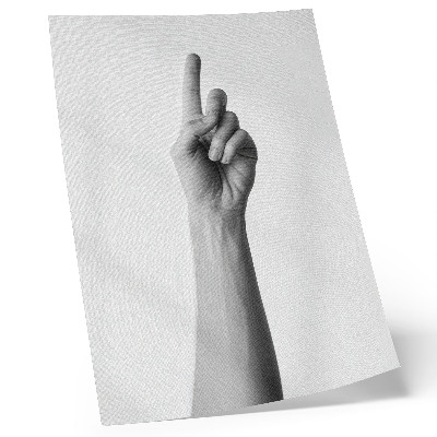 Plakát Monochromatická ruka na prázdném pozadí