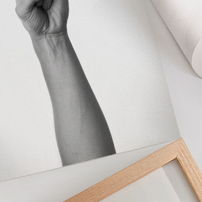 Plakátový obraz Černobílé minimalistické gesto rukou