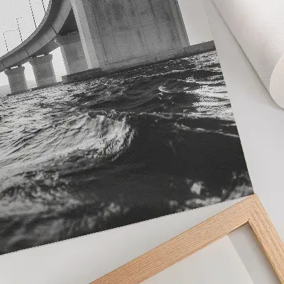 Dekorativní plakát minimalismus s motivem architektury mostu