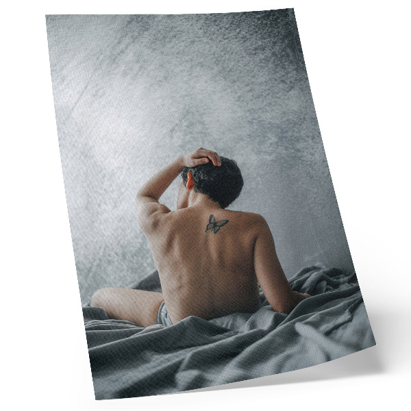 Nástěnný plakát Minimalistický akt v odstínech šedé