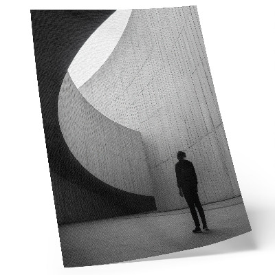 Plakátový obraz Zakřivená architektura v monochromatických tónech