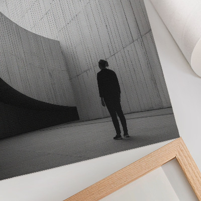 Plakátový obraz Zakřivená architektura v monochromatických tónech