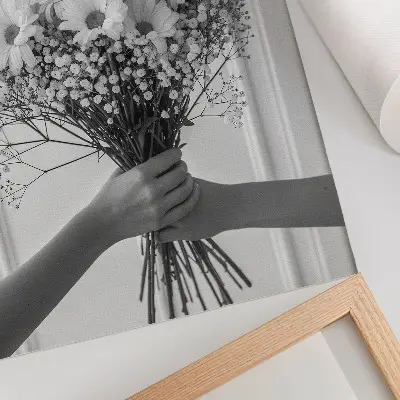 Plakát jemné květiny v minimalistickém a elegantním stylu