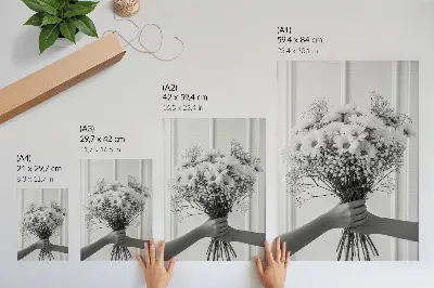 Plakát jemné květiny v minimalistickém a elegantním stylu