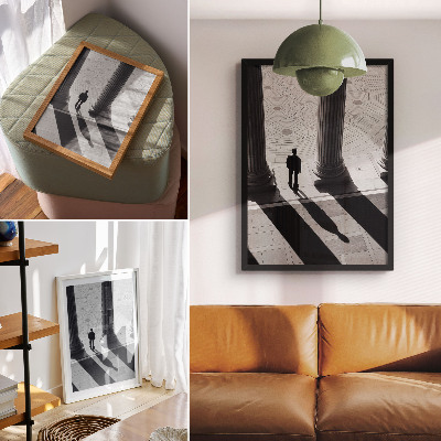 Plakát Stíny sloupů minimalistické architektury