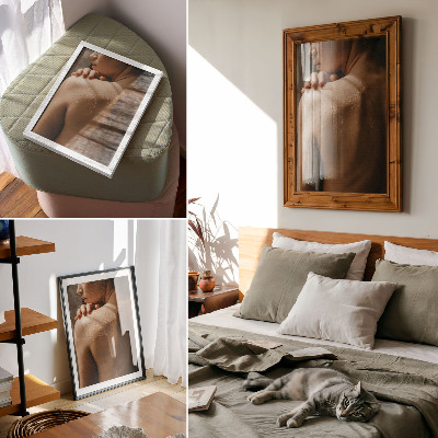 Plakát Kapky vody na kůži, přirozená elegance