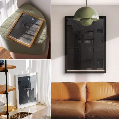 Nástěnný plakát minimalistická fasáda s harmonií geometrických tvarů