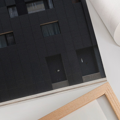 Nástěnný plakát Minimalistická fasáda, harmonie geometrických tvarů