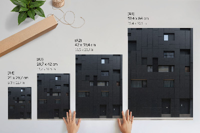 Nástěnný plakát Minimalistická fasáda, harmonie geometrických tvarů