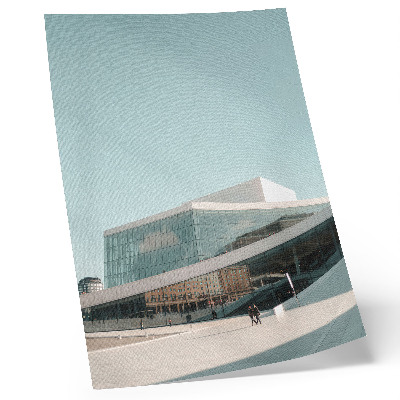 Plakát Skleněná architektura v minimalistickém prostředí