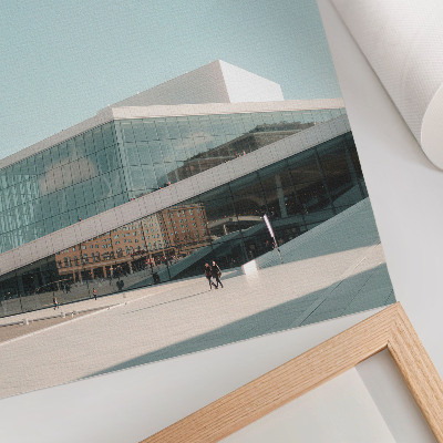 Plakát Skleněná architektura v minimalistickém prostředí