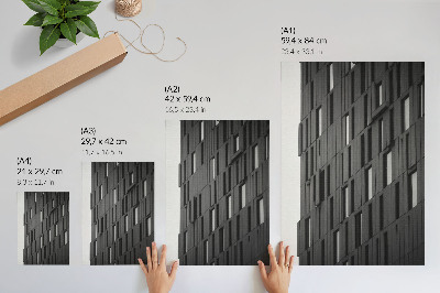 Nástěnný plakát Grafitové geometrické tvary v moderním stylu