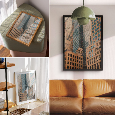 Plakát na zeď Moderní mrakodrapy geometrické tvary elegance