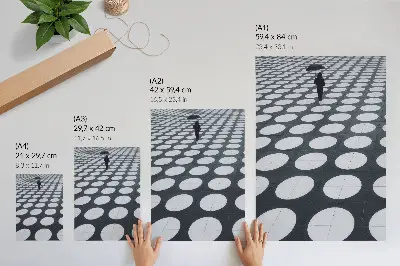 Plakátový obraz geometrické vzory v kontrastní černé a bílé barvě