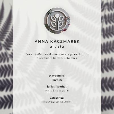 Nástěnný plakát Symetrické listy na světlém pozadí