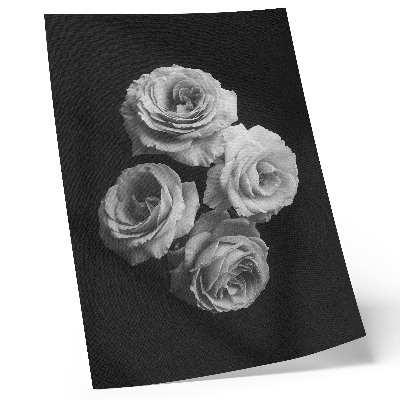 Nástěnný plakát Černobílé růže minimalismus klasika elegance