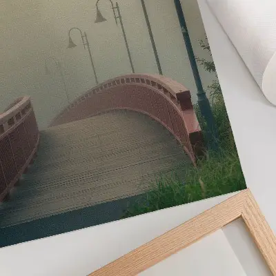 Plakát Mlžné mostní lucerny v harmonii a něžných tónech