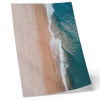 Plakát minimalistické setkání oceánských vln s pláží