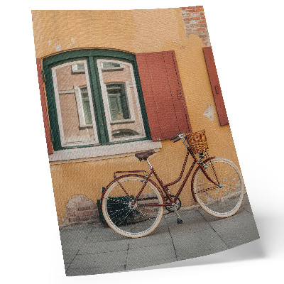 Plakát Kolo na pozadí barevné retro fasády