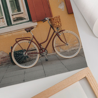 Plakát Kolo na pozadí barevné retro fasády