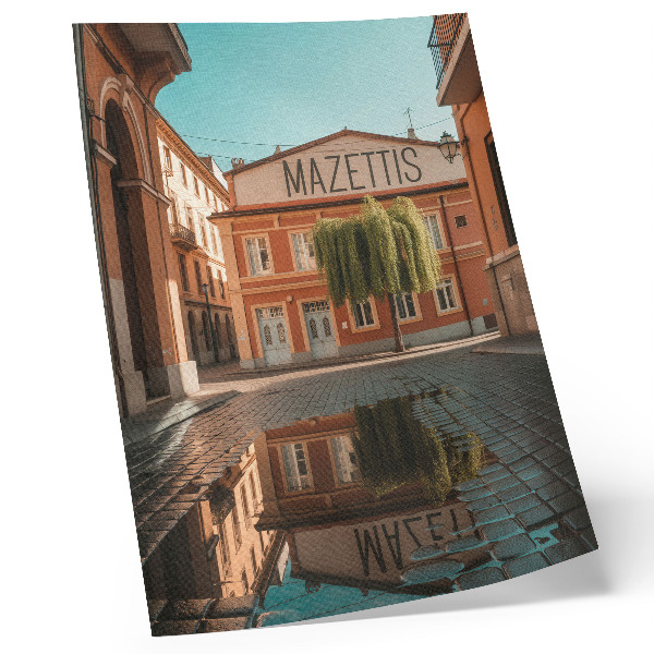 Plakát Teplé barvy městské architektury odraz