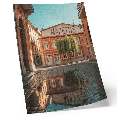 Plakát Teplé barvy městské architektury odraz