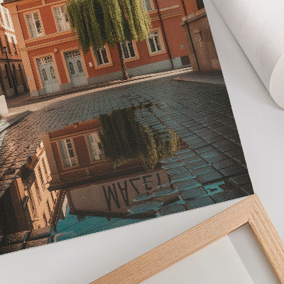 Plakát Teplé barvy městské architektury odraz
