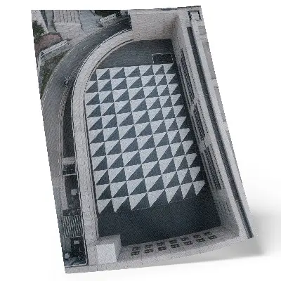 Dekorativní plakát elegantní geometrické vzory s futuristickou architekturou