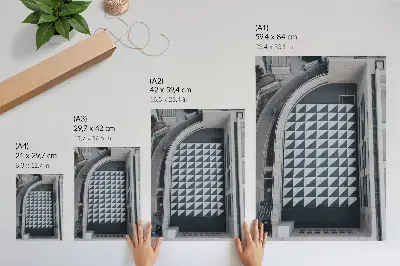 Dekorativní plakát elegantní geometrické vzory s futuristickou architekturou