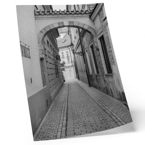 Plakát Černobílá architektura nostalgické ulice