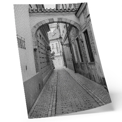 Plakát Černobílá architektura nostalgické ulice