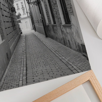 Plakát Černobílá architektura nostalgické ulice