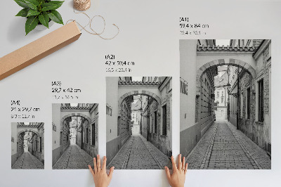 Plakát Černobílá architektura nostalgické ulice