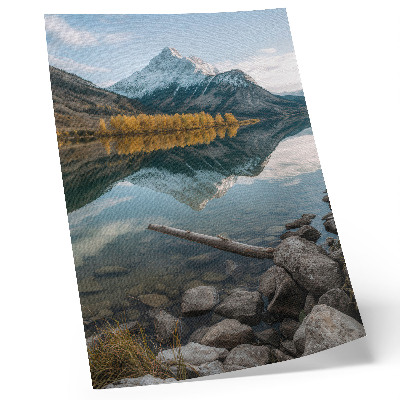 Plakát na zeď Hory, jezero, stromy, odraz, klid, příroda