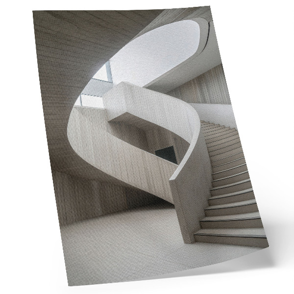 Nástěnný plakát Moderní točité schodiště v elegantním interiéru