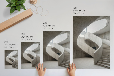 Nástěnný plakát Moderní točité schodiště v elegantním interiéru