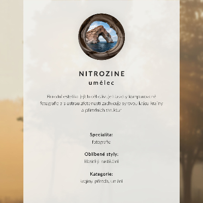 Plakát Tichý les nad vodní hladinou, mystická aura