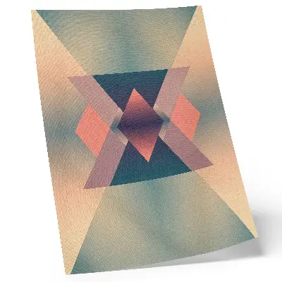 Plakát na zeď geometrické tvary v elegantních pastelových barvách