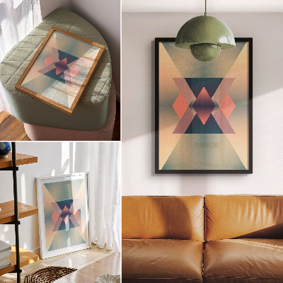 Plakát na zeď Geometrické tvary pastelové barvy elegance
