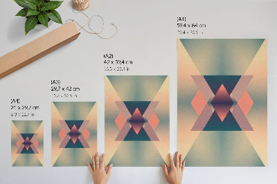 Plakát na zeď Geometrické tvary pastelové barvy elegance