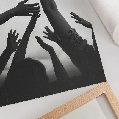 Plakát minimalistický motiv Ruce vzhůru