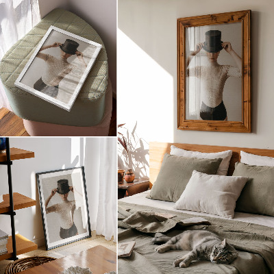 Plakát na zeď Retro elegance cylindr jemnost minimalismus